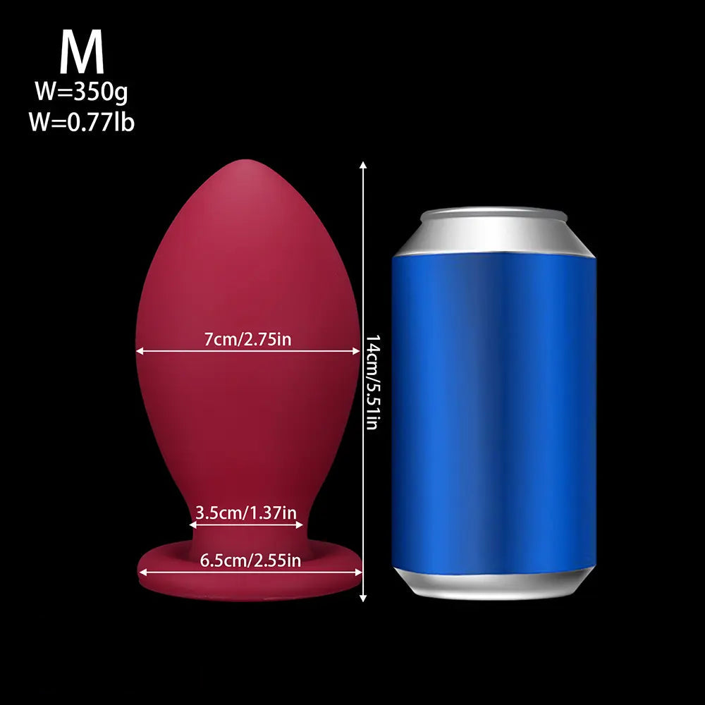 4.72in 5.51in 6.29in 7.08in 7.87in Rugby Silicone Butt Plug Dildo Adult Sex Toy