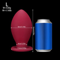 4.72in 5.51in 6.29in 7.08in 7.87in Rugby Silicone Butt Plug Dildo Adult Sex Toy