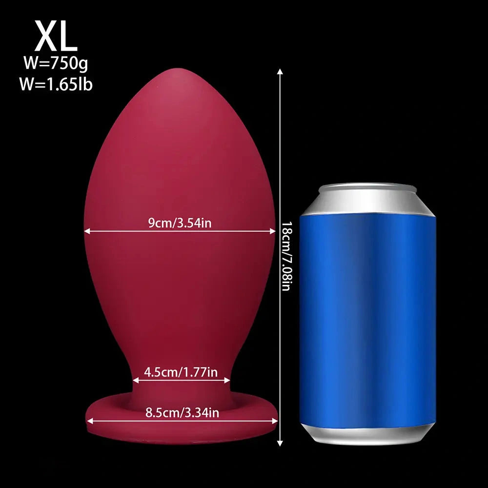 4.72in 5.51in 6.29in 7.08in 7.87in Rugby Silicone Butt Plug Dildo Adult Sex Toy