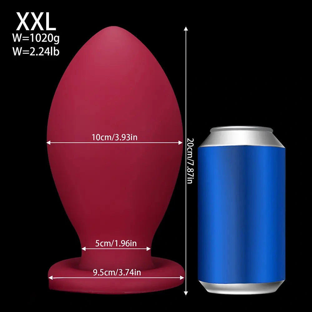 4.72in 5.51in 6.29in 7.08in 7.87in Rugby Silicone Butt Plug Dildo Adult Sex Toy