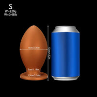 4.72in 5.51in 6.29in 7.08in 7.87in Rugby Silicone Butt Plug Dildo Adult Sex Toy