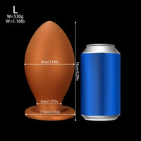 4.72in 5.51in 6.29in 7.08in 7.87in Rugby Silicone Butt Plug Dildo Adult Sex Toy