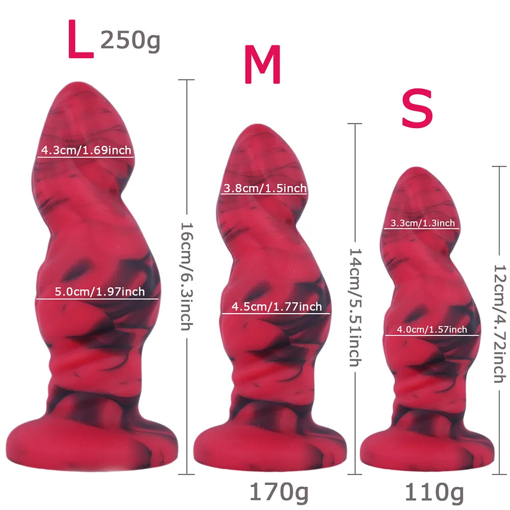 4.72in 5.51in 6.3in Fantasy Odd Silicone Soft Dildo For Couples Lesbian