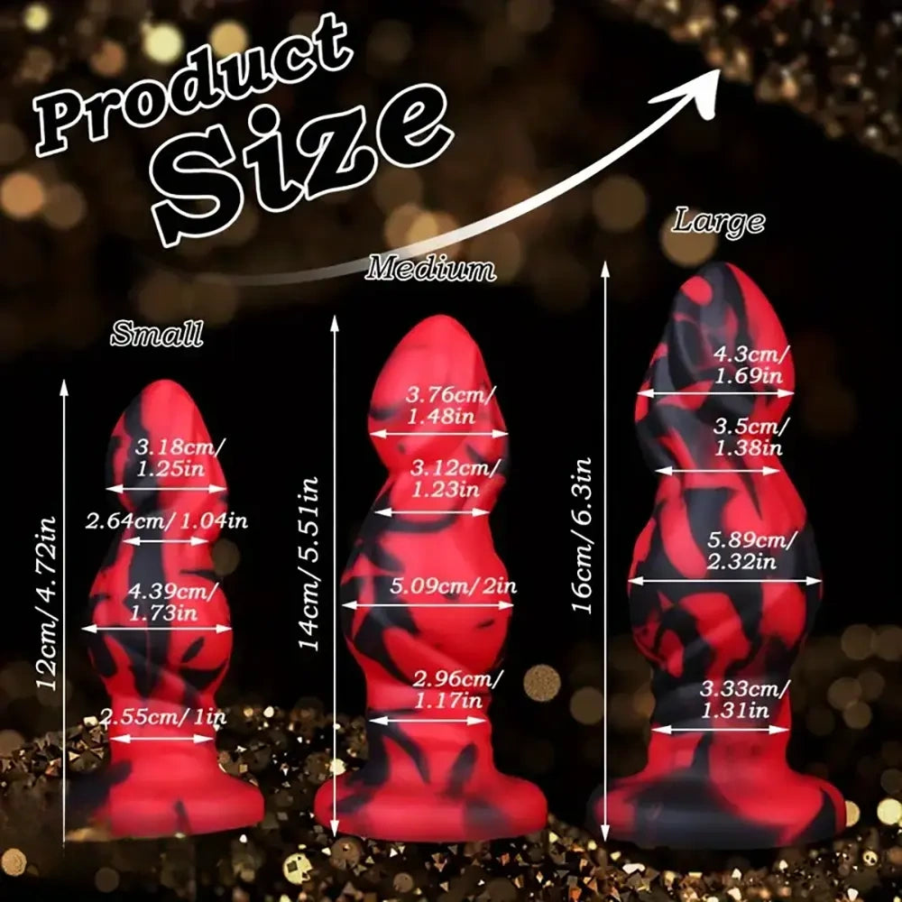 4.72in 5.51in 6.3in Silicone Anal Plug Dildo Anus Stimulation Sex Toy