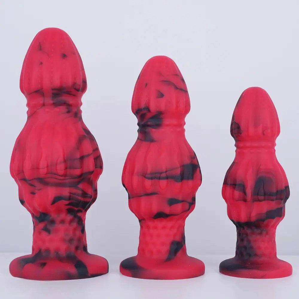 4.72in 5.51in 6.3in Silicone Fantasy Soft Anal Plug Dildo For Anus Clit
