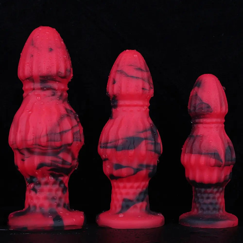 4.72in 5.51in 6.3in Silicone Fantasy Soft Anal Plug Dildo For Anus Clit