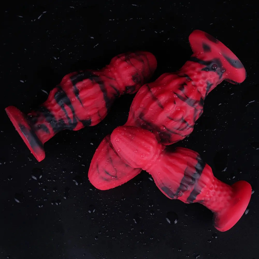 4.72in 5.51in 6.3in Silicone Fantasy Soft Anal Plug Dildo For Anus Clit