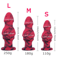 4.72in 5.51in 6.3in Silicone Fantasy Soft Anal Plug Dildo For Anus Clit
