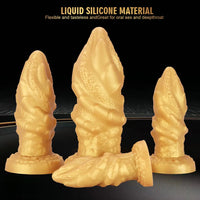 4.72in 5.7in 6.89in 8.07in Soft Silicone Dildo Butt Plug Erotic Love Device