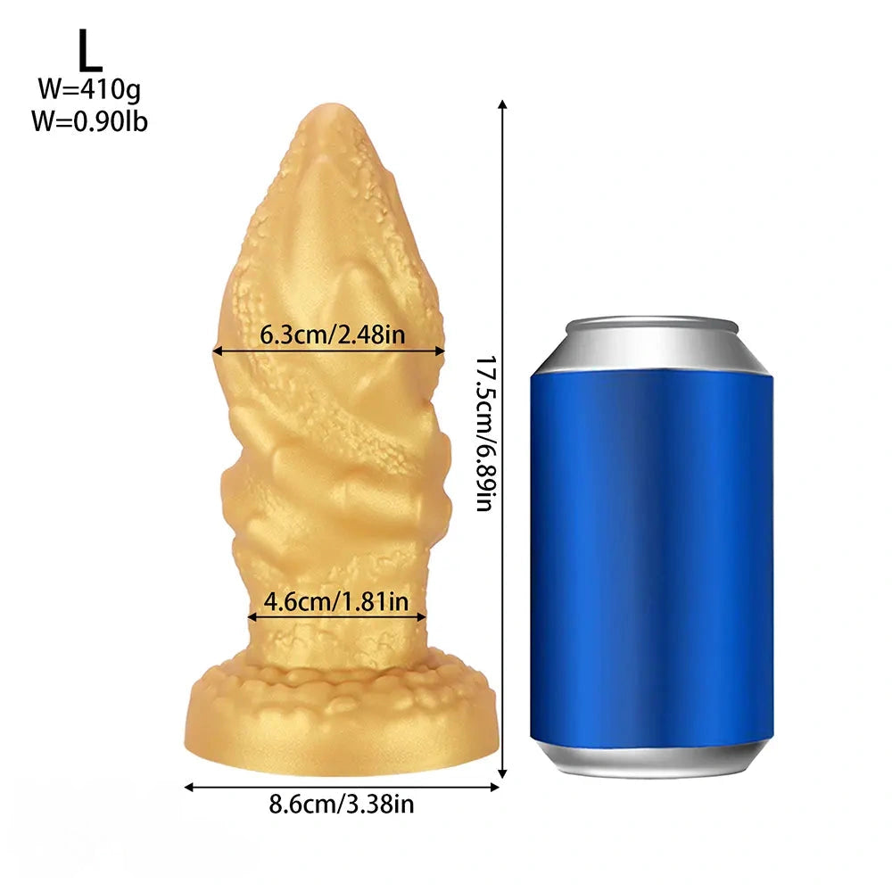 4.72in 5.7in 6.89in 8.07in Soft Silicone Dildo Butt Plug Erotic Love Device