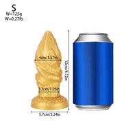 4.72in 5.7in 6.89in 8.07in Soft Silicone Dildo Butt Plug Erotic Love Device