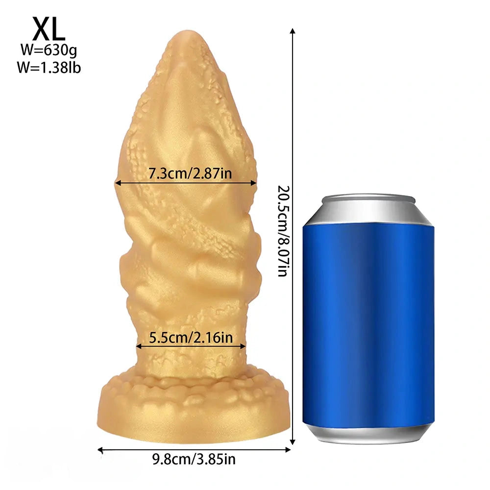 4.72in 5.7in 6.89in 8.07in Soft Silicone Dildo Butt Plug Erotic Love Device