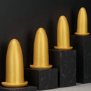 4.72in 5.7in 7.08in 8.26in Gold Silicone Soft Thick Missile Design Dildo