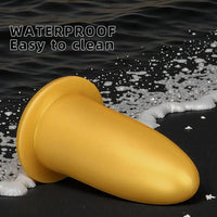 4.72in 5.7in 7.08in 8.26in Gold Silicone Soft Thick Missile Design Dildo