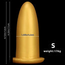 4.72in 5.7in 7.08in 8.26in Gold Silicone Soft Thick Missile Design Dildo
