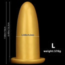 4.72in 5.7in 7.08in 8.26in Gold Silicone Soft Thick Missile Design Dildo