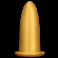 4.72in 5.7in 7.08in 8.26in Gold Silicone Soft Thick Missile Design Dildo