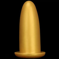 4.72in 5.7in 7.08in 8.26in Gold Silicone Soft Thick Missile Design Dildo