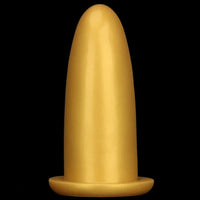 4.72in 5.7in 7.08in 8.26in Gold Silicone Soft Thick Missile Design Dildo