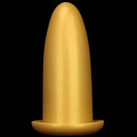 4.72in 5.7in 7.08in 8.26in Gold Silicone Soft Thick Missile Design Dildo