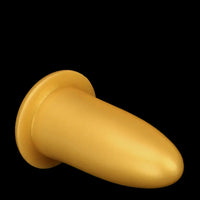 4.72in 5.7in 7.08in 8.26in Gold Silicone Soft Thick Missile Design Dildo