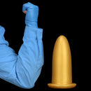 4.72in 5.7in 7.08in 8.26in Gold Silicone Soft Thick Missile Design Dildo