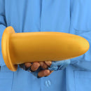 4.72in 5.7in 7.08in 8.26in Gold Silicone Soft Thick Missile Design Dildo