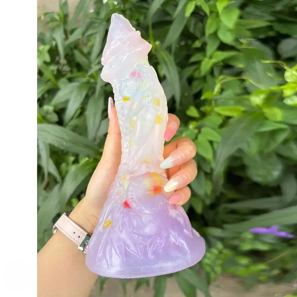 4.72in 5.9in 7.08in 8.66in Silicone Fantasy Soft Women Men Dildo With Key Chain