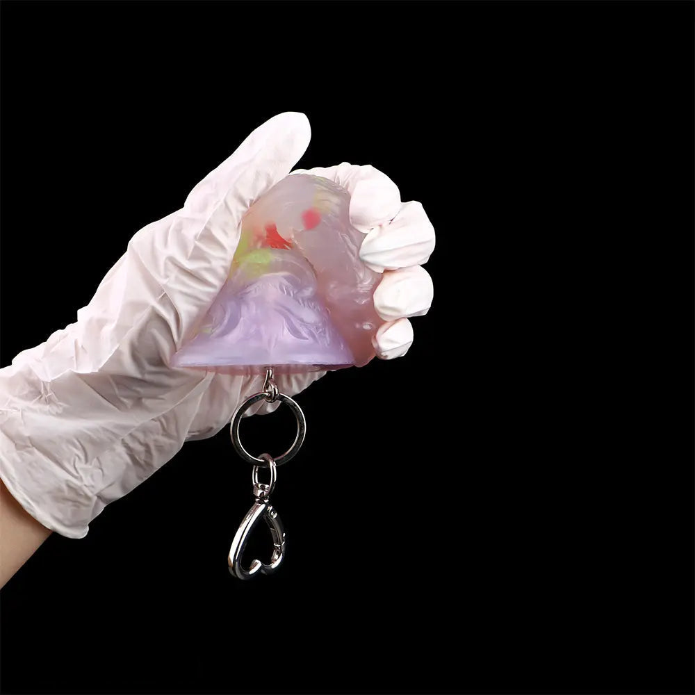 4.72in 5.9in 7.08in 8.66in Silicone Fantasy Soft Women Men Dildo With Key Chain