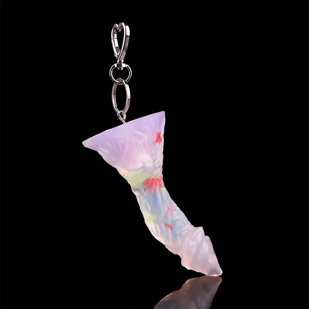 4.72in 5.9in 7.08in 8.66in Silicone Fantasy Soft Women Men Dildo With Key Chain