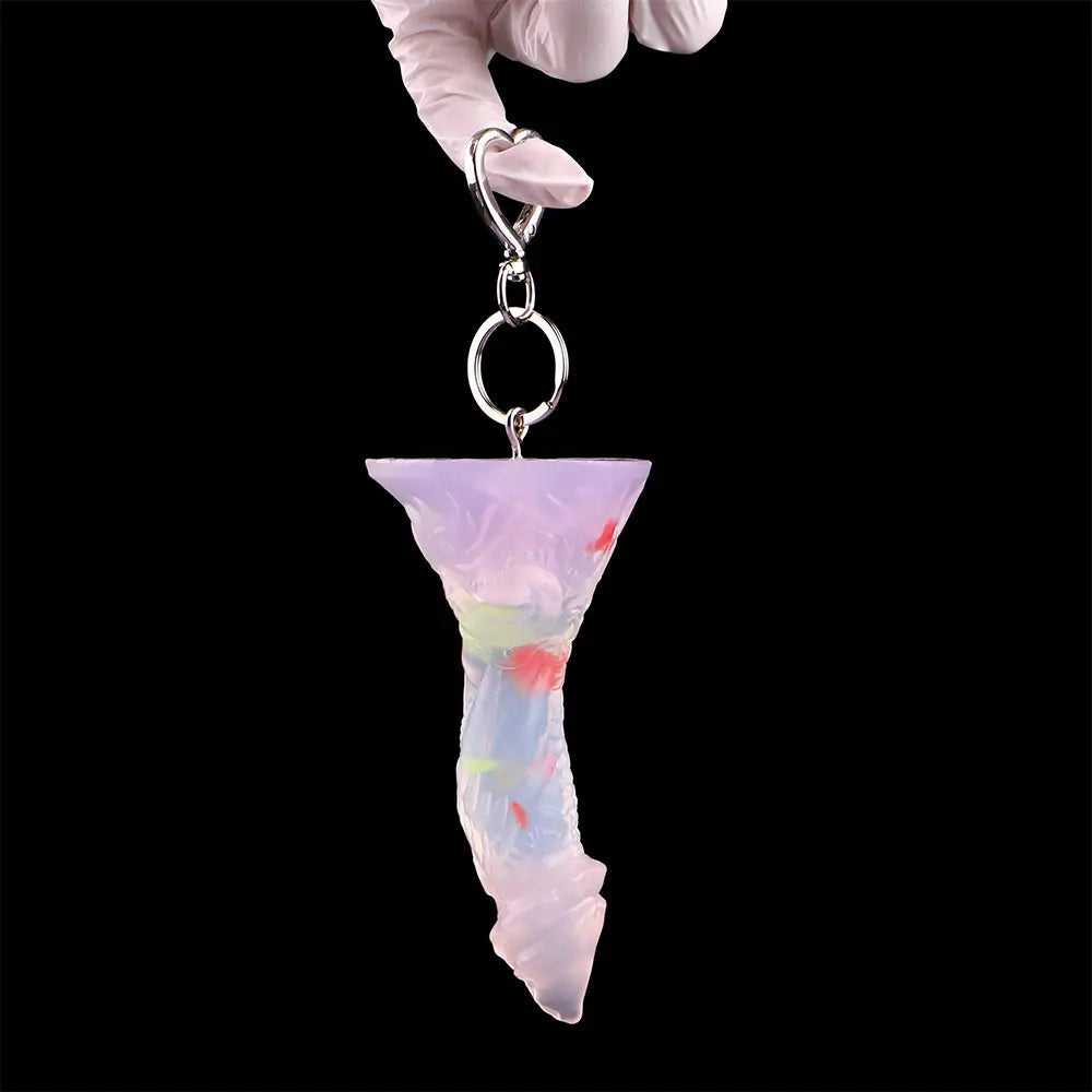 4.72in 5.9in 7.08in 8.66in Silicone Fantasy Soft Women Men Dildo With Key Chain