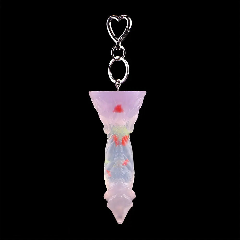 4.72in 5.9in 7.08in 8.66in Silicone Fantasy Soft Women Men Dildo With Key Chain