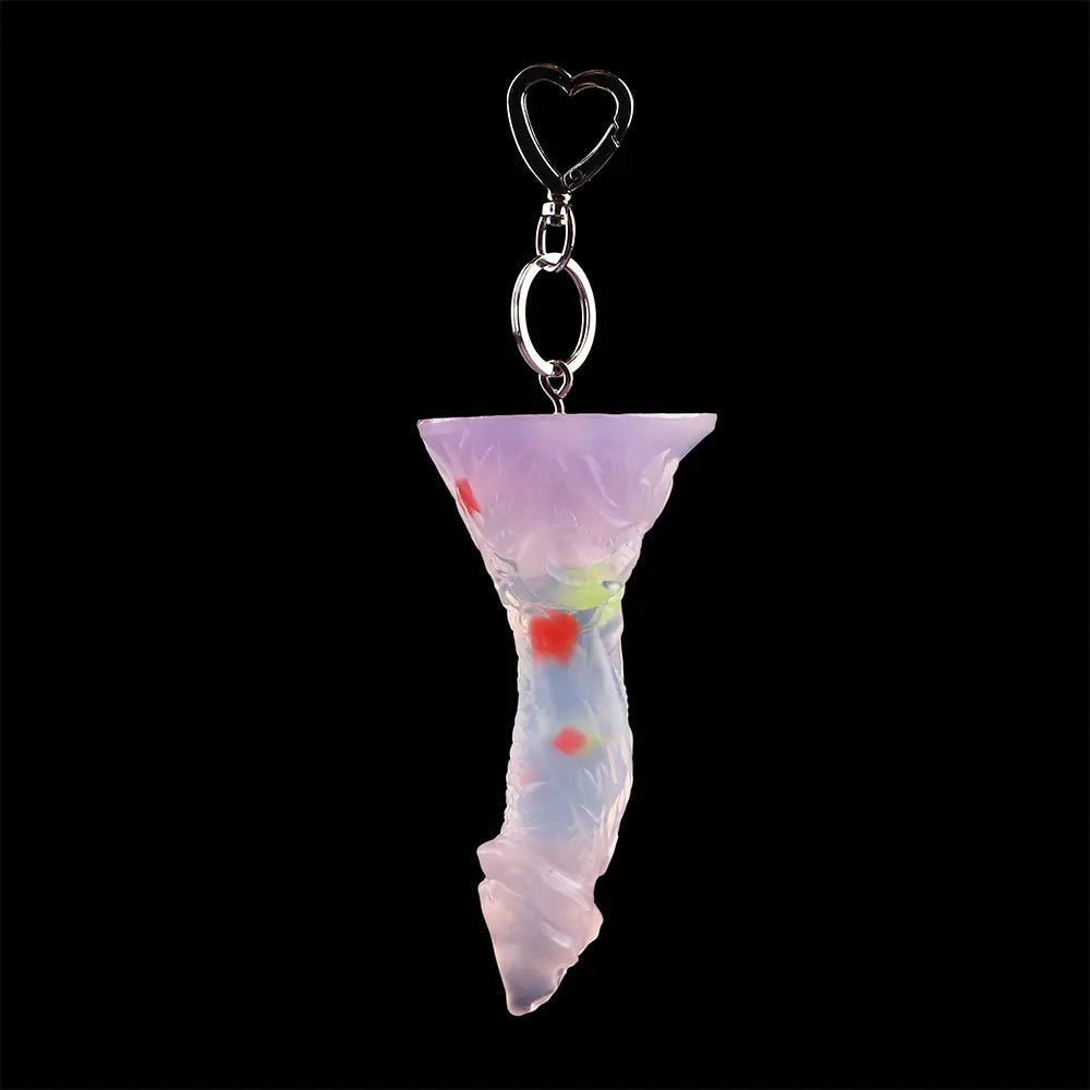 4.72in 5.9in 7.08in 8.66in Silicone Fantasy Soft Women Men Dildo With Key Chain