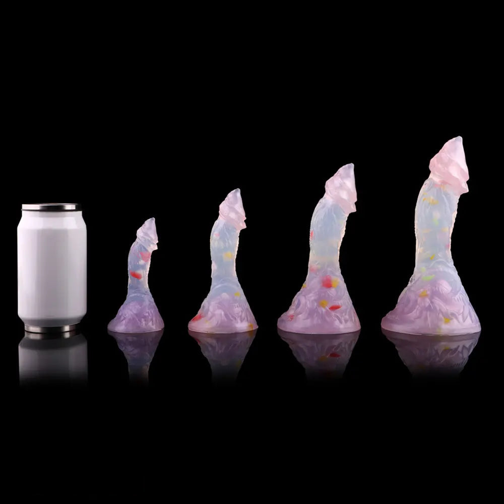 4.72in 5.9in 7.08in 8.66in Silicone Fantasy Soft Women Men Dildo With Key Chain