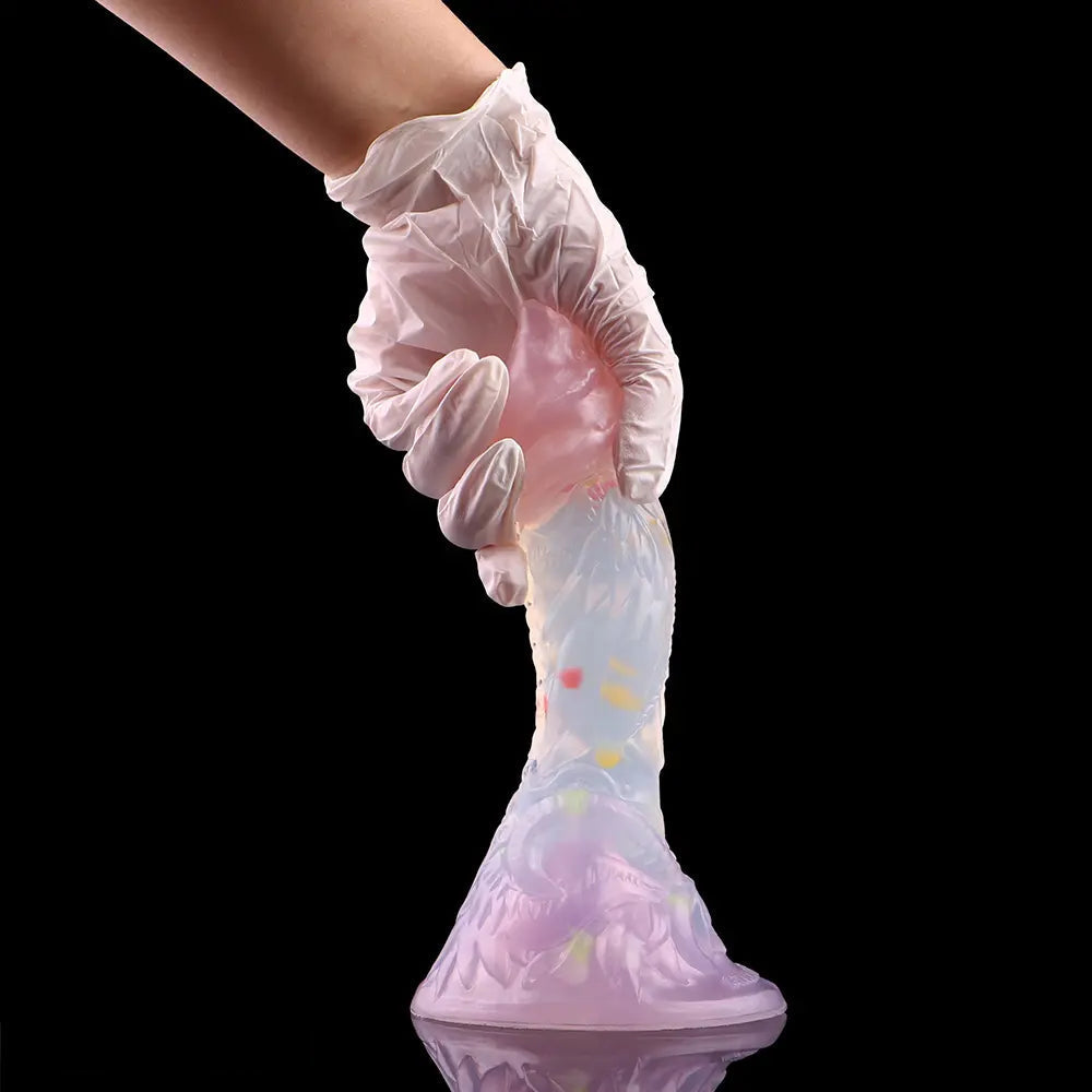 4.72in 5.9in 7.08in 8.66in Silicone Fantasy Soft Women Men Dildo With Key Chain