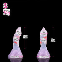 4.72in 5.9in 7.08in 8.66in Silicone Fantasy Soft Women Men Dildo With Key Chain