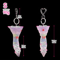 4.72in 5.9in 7.08in 8.66in Silicone Fantasy Soft Women Men Dildo With Key Chain