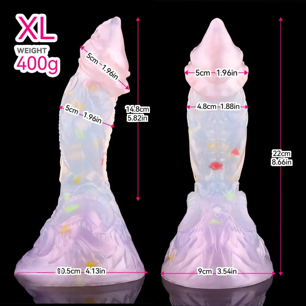 4.72in 5.9in 7.08in 8.66in Silicone Fantasy Soft Women Men Dildo With Key Chain