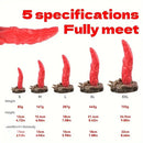4.72in 6.06in 7.08in 8.42in 9.8in Dragon Silicone Women Dildo
