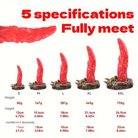 4.72in 6.06in 7.08in 8.42in 9.8in Dragon Silicone Women Dildo