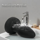 4.72in 6.49in 7.87in Silicone Black Anal Plug Dildo Adult Pleasure Tool