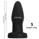 4.72in 6.49in 7.87in Silicone Black Anal Plug Dildo Adult Pleasure Tool