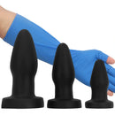4.72in 6.49in 7.87in Silicone Black Anal Plug Dildo Adult Pleasure Tool