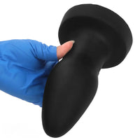 4.72in 6.49in 7.87in Silicone Black Anal Plug Dildo Adult Pleasure Tool