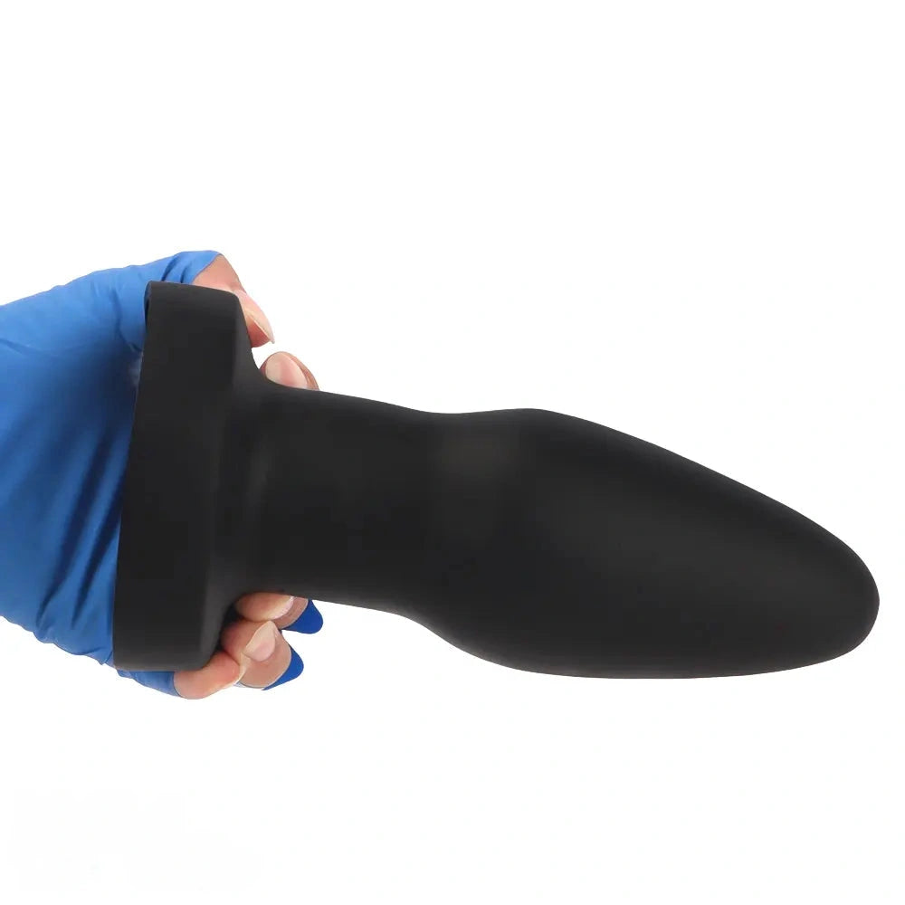 4.72in 6.49in 7.87in Silicone Black Anal Plug Dildo Adult Pleasure Tool