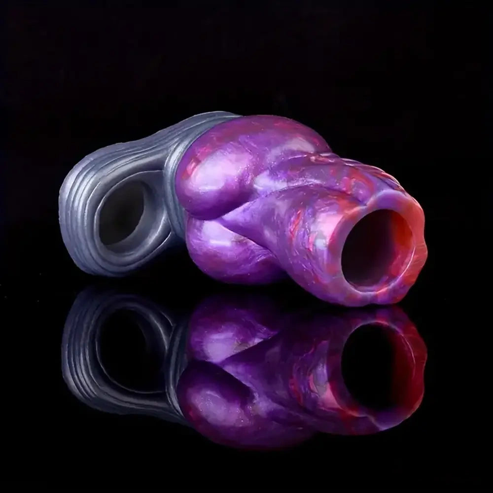 4.72in 7.68in Dog Knot Penis Sleeve Silicone Soft Dildo For Women Sex