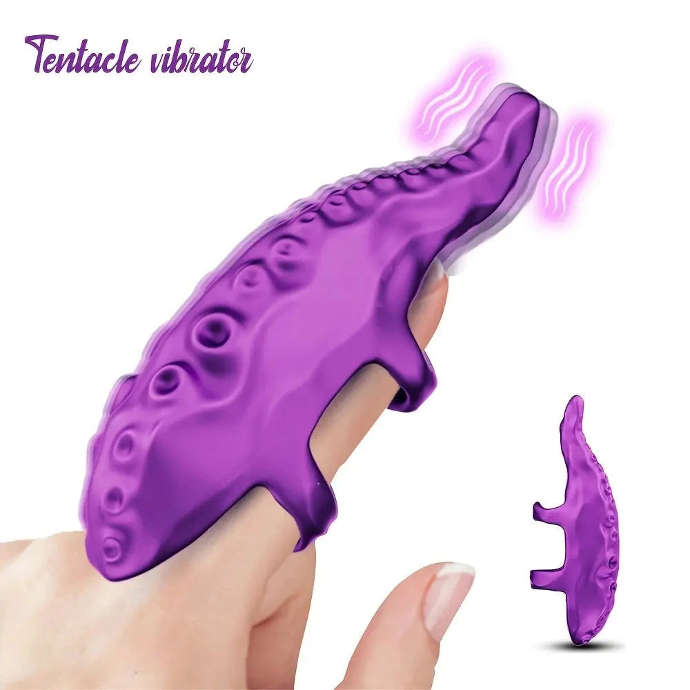 4.72in Mini Realistic Octopus Finger Vibrator Soft Silicone Portable Dildo