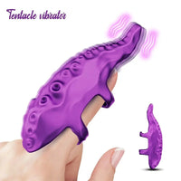 4.72in Mini Realistic Octopus Finger Vibrator Soft Silicone Portable Dildo