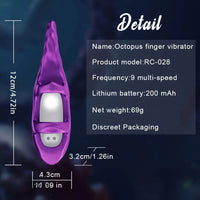 4.72in Mini Realistic Octopus Finger Vibrator Soft Silicone Portable Dildo