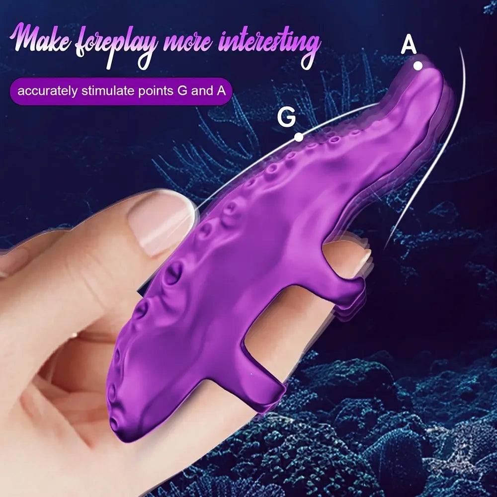 4.72in Mini Realistic Octopus Finger Vibrator Soft Silicone Portable Dildo